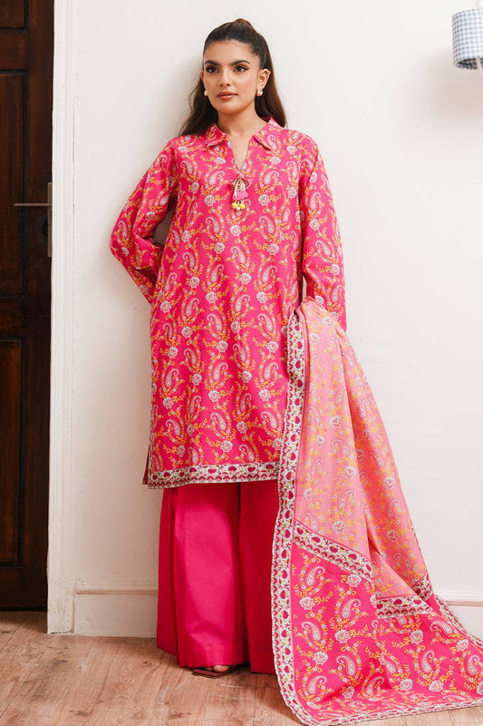 Zellbury | Unstitched 2 Piece Cambric | Shirt Dupatta - 0093 by Maria Faisal - Registered Vendor of : Zellbury Women - type : Essential Unstitched - 100% original wedding dresses