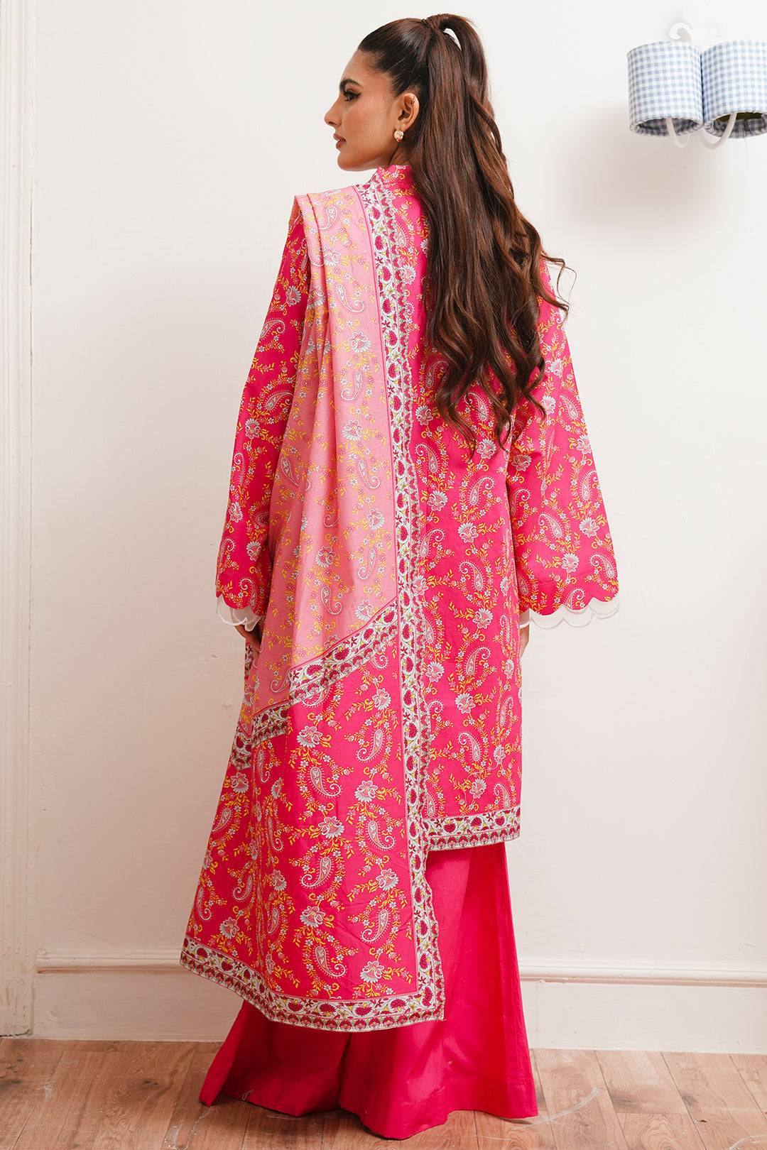 Zellbury | Unstitched 2 Piece Cambric | Shirt Dupatta - 0093 by Maria Faisal - Registered Vendor of : Zellbury Women - type : Essential Unstitched - 100% original wedding dresses