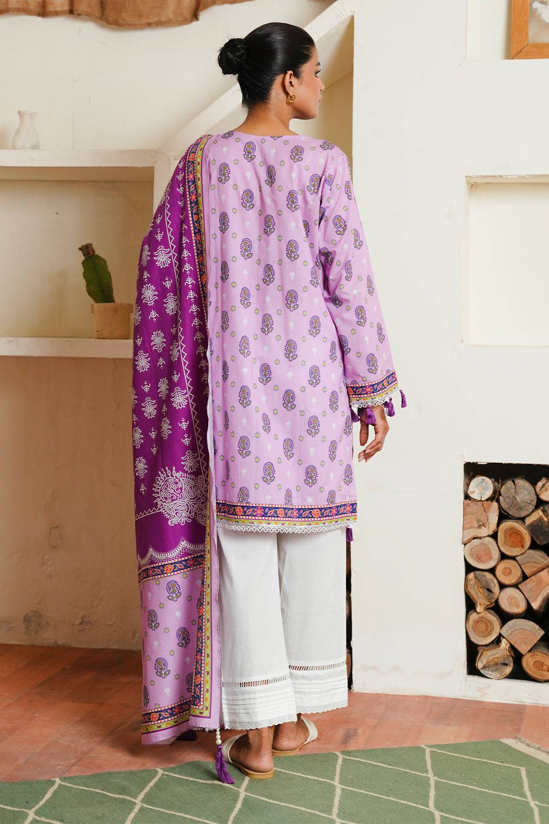 Zellbury | Unstitched 2 Piece Cambric | Shirt Dupatta - 0094 by Maria Faisal - Registered Vendor of : Zellbury Women - type : Essential Unstitched - 100% original wedding dresses