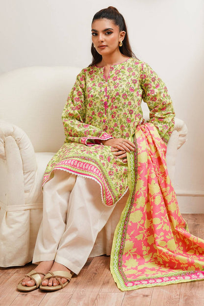 Zellbury | Unstitched 2 Piece Cambric | Shirt Dupatta - 0095 by Maria Faisal - Registered Vendor of : Zellbury Women - type : Essential Unstitched - 100% original wedding dresses