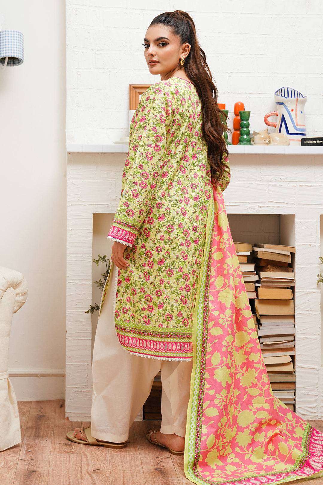 Zellbury | Unstitched 2 Piece Cambric | Shirt Dupatta - 0095 by Maria Faisal - Registered Vendor of : Zellbury Women - type : Essential Unstitched - 100% original wedding dresses
