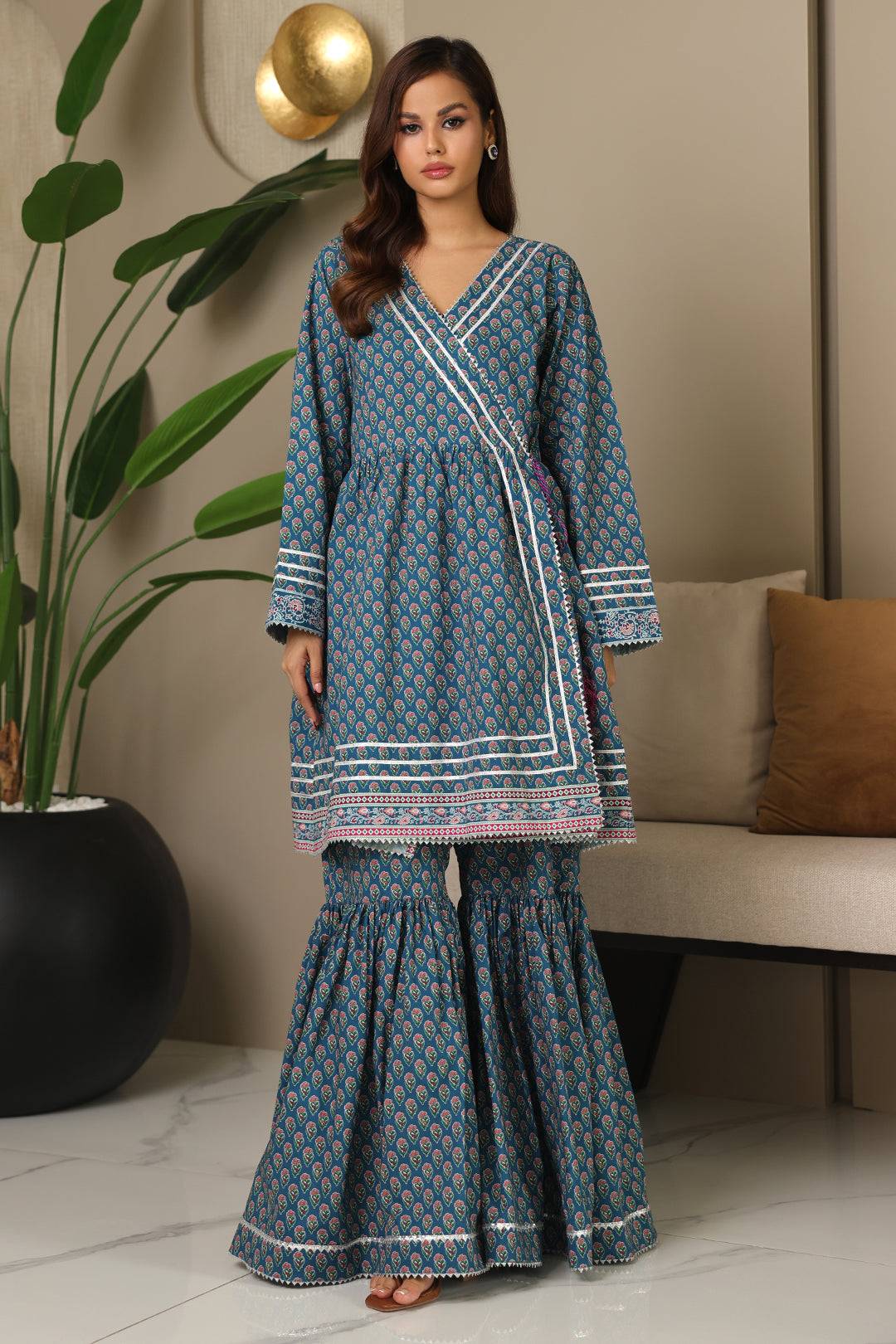Zellbury | Unstitched 2 Piece Cambric | Shirt Shalwar - 0100 by Maria Faisal - Registered Vendor of : Zellbury Women - type : Essential Unstitched - 100% original wedding dresses