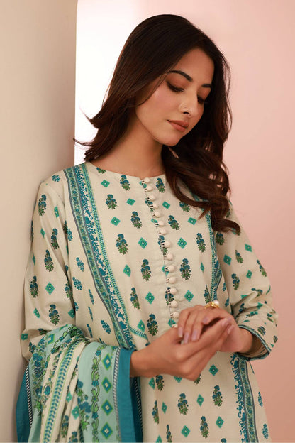 Zellbury | Unstitched 2 Piece Cambric | Shirt Dupatta - 0606 by Maria Faisal - Registered Vendor of : Zellbury Women - type : Essential Unstitched - 100% original wedding dresses