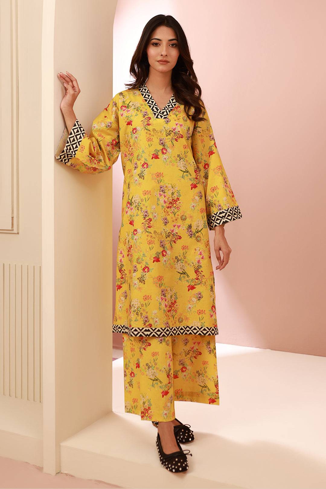 Zellbury | Unstitched 2 Piece Cambric | Shirt Shalwar - 0609 by Maria Faisal - Registered Vendor of : Zellbury Women - type : Essential Unstitched - 100% original wedding dresses