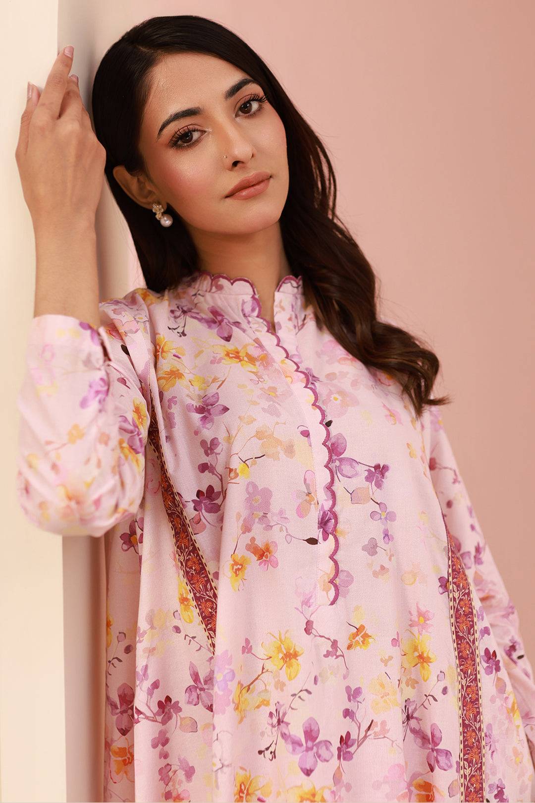 Zellbury | Unstitched 2 Piece Cambric | Shirt Shalwar - 0610 by Maria Faisal - Registered Vendor of : Zellbury Women - type : Essential Unstitched - 100% original wedding dresses