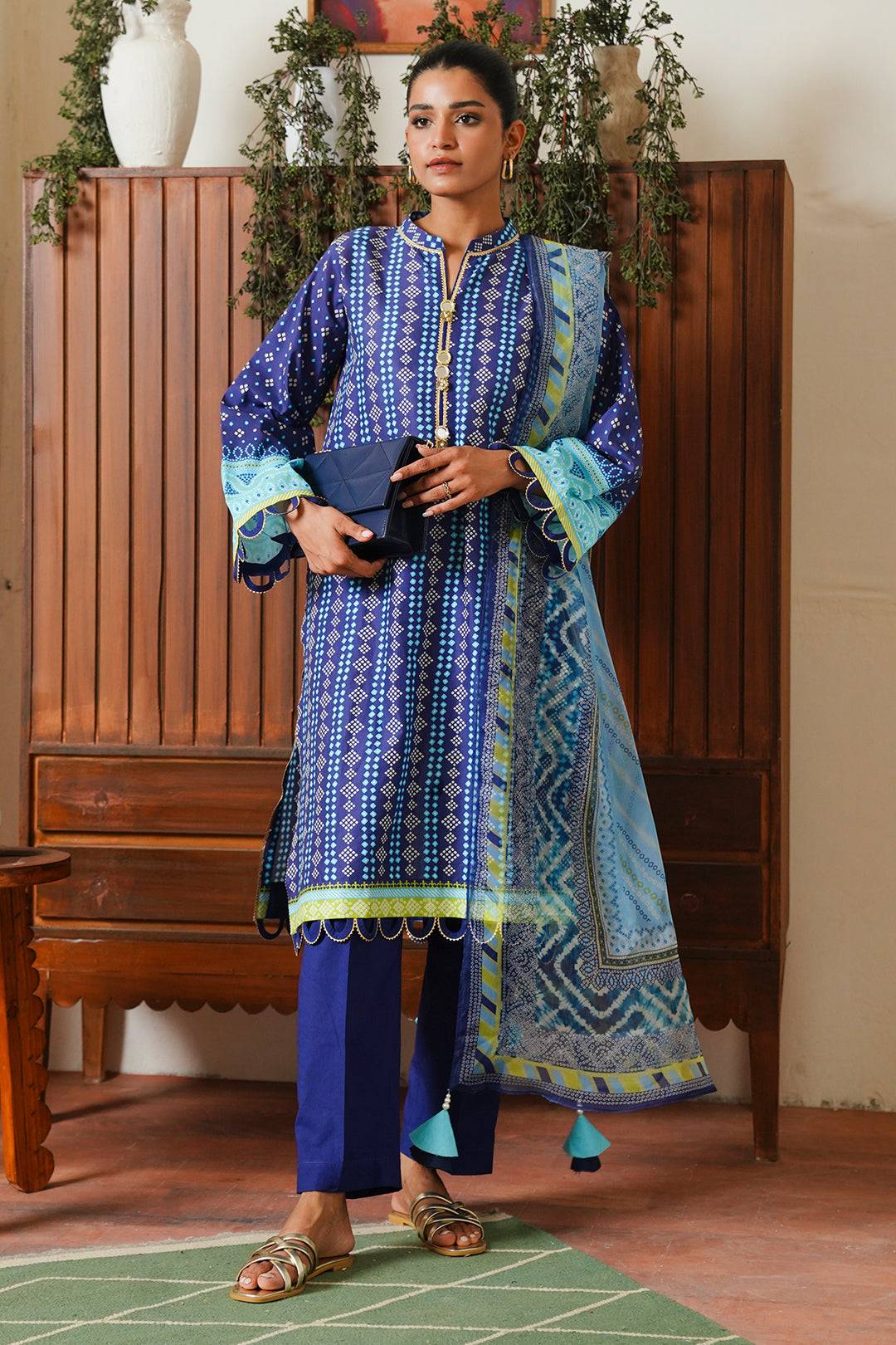 Zellbury | Unstitched 3 Piece Cambric | Shirt Shalwar Dupatta - 0031 by Maria Faisal - Registered Vendor of : Zellbury Women - type : Essential Unstitched - 100% original wedding dresses