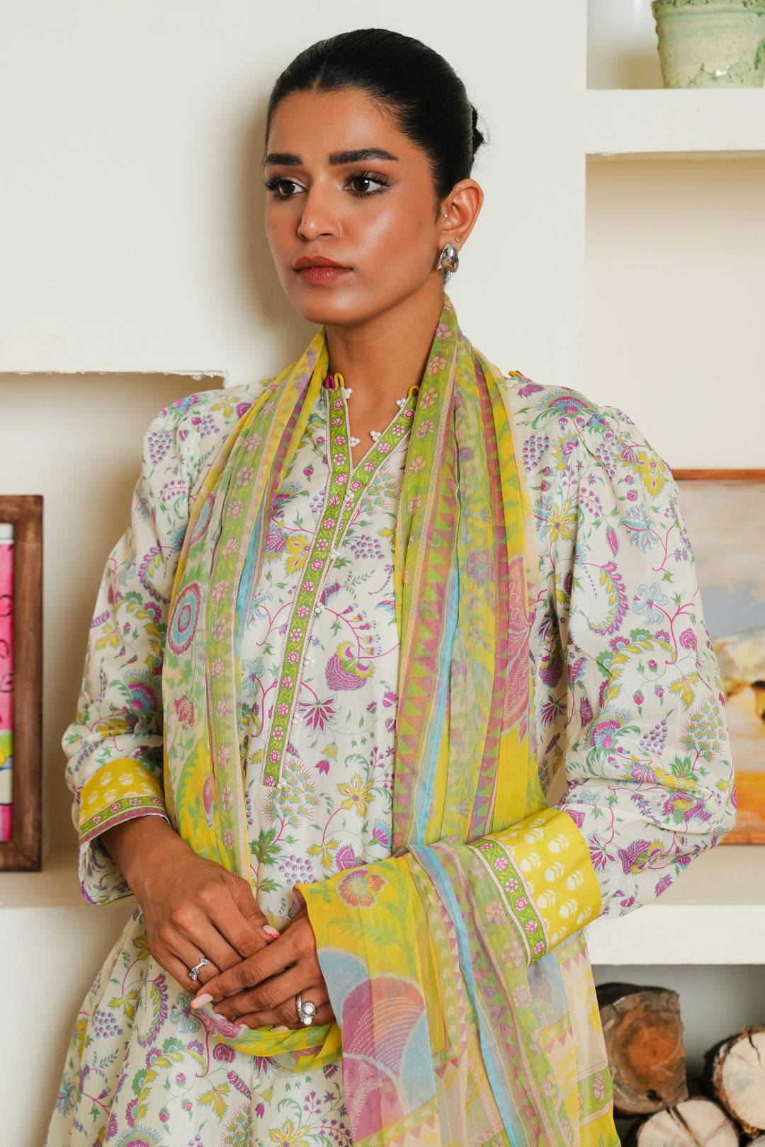 Zellbury | Unstitched 3 Piece Cambric | Shirt Shalwar Dupatta - 0032 by Maria Faisal - Registered Vendor of : Zellbury Women - type : Essential Unstitched - 100% original wedding dresses