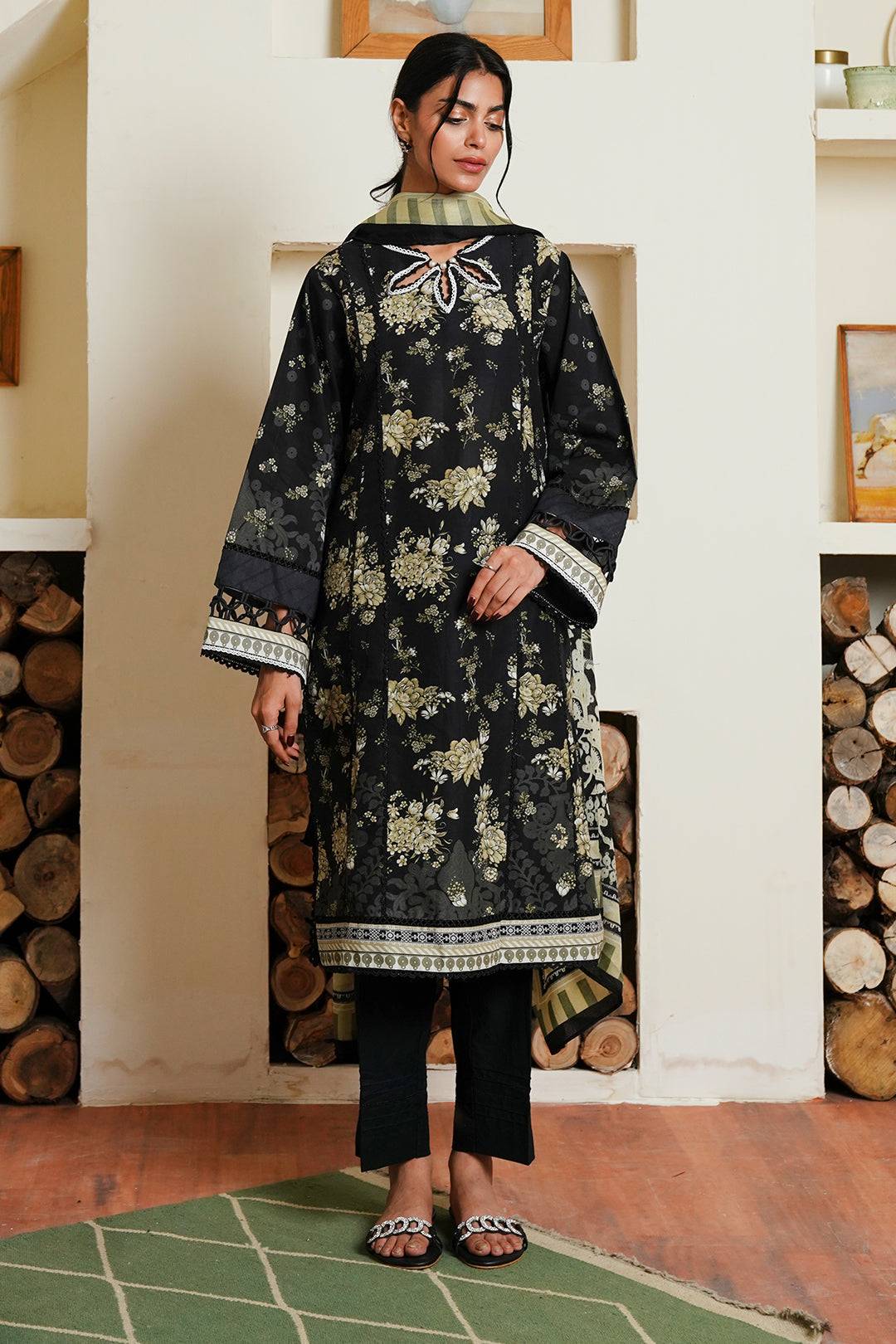 Zellbury | Unstitched 3 Piece Cambric | Shirt Shalwar Dupatta - 0036 by Maria Faisal - Registered Vendor of : Zellbury Women - type : Essential Unstitched - 100% original wedding dresses