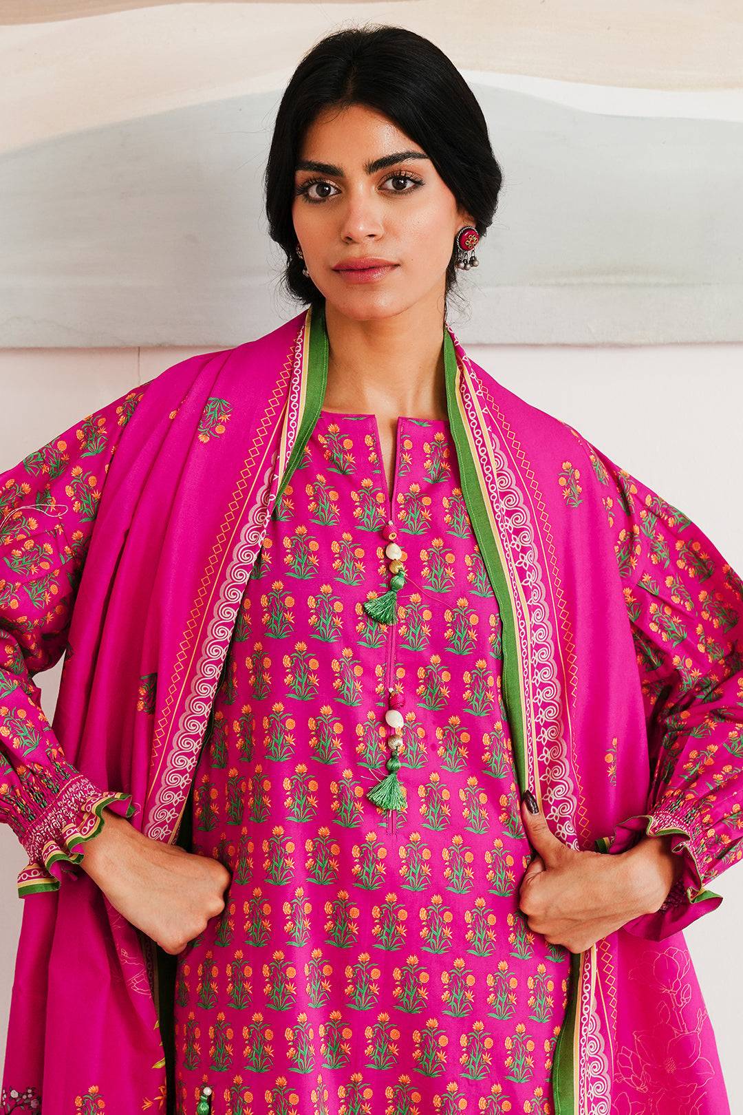 Zellbury | Unstitched 3 Piece Cambric | Shirt Shalwar Dupatta - 0037 by Maria Faisal - Registered Vendor of : Zellbury Women - type : Essential Unstitched - 100% original wedding dresses