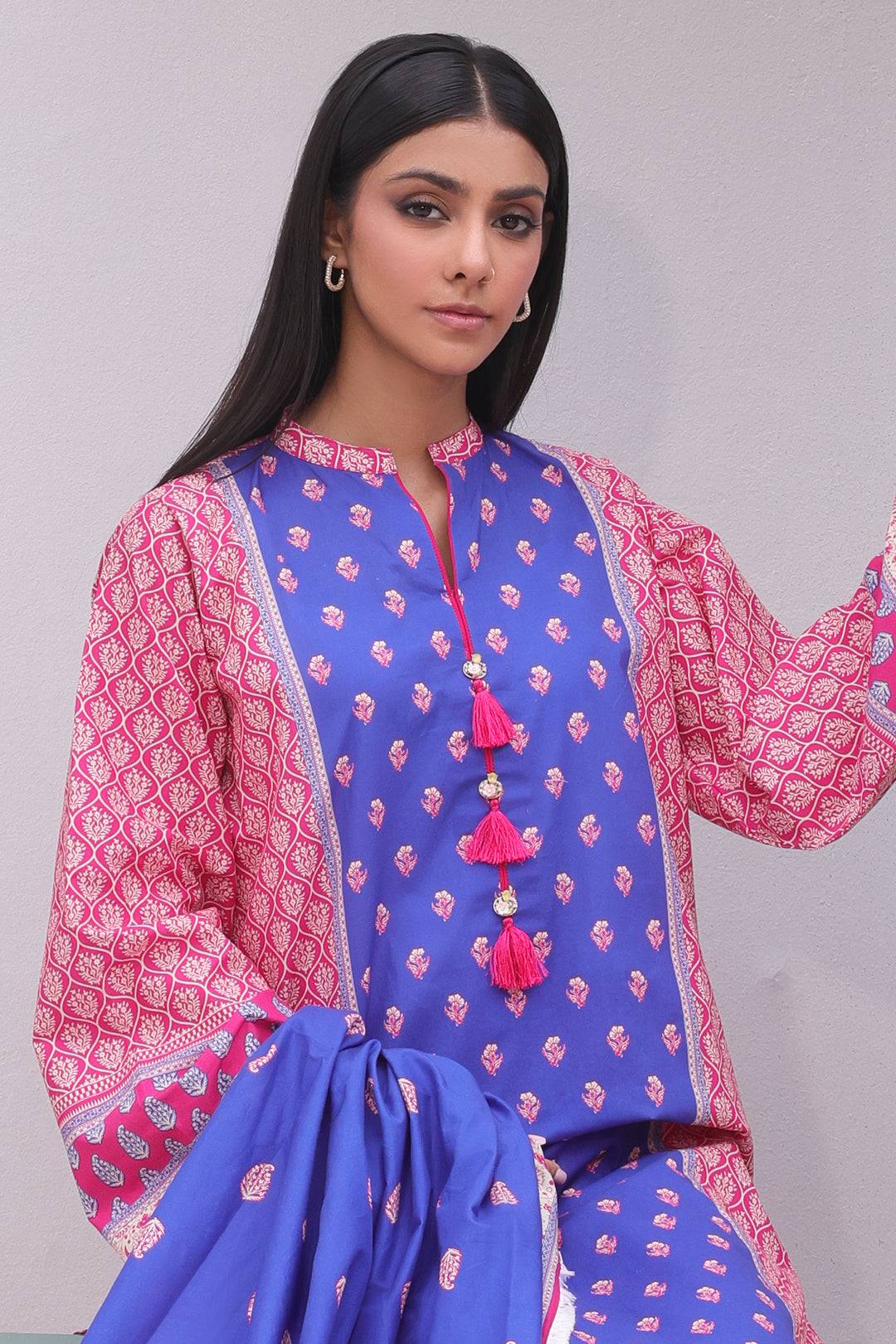 Zellbury | Unstitched 3 Piece Cambric | Shirt Shalwar Dupatta - 0038 by Maria Faisal - Registered Vendor of : Zellbury Women - type : Essential Unstitched - 100% original wedding dresses