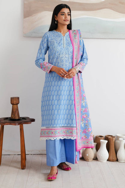 Zellbury | Unstitched 3 Piece Cambric | Shirt Shalwar Dupatta - 0039 by Maria Faisal - Registered Vendor of : Zellbury Women - type : Essential Unstitched - 100% original wedding dresses