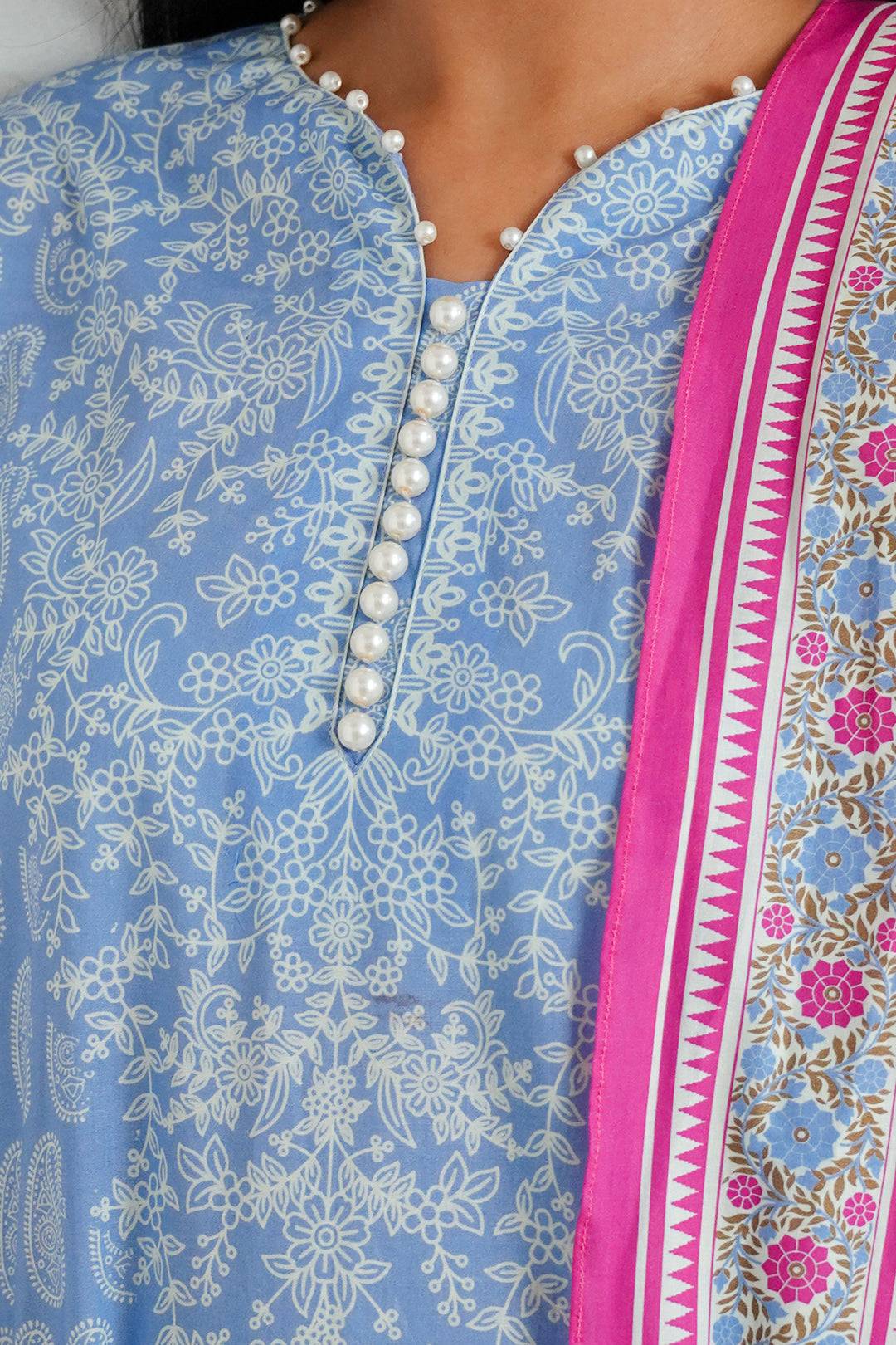 Zellbury | Unstitched 3 Piece Cambric | Shirt Shalwar Dupatta - 0039 by Maria Faisal - Registered Vendor of : Zellbury Women - type : Essential Unstitched - 100% original wedding dresses