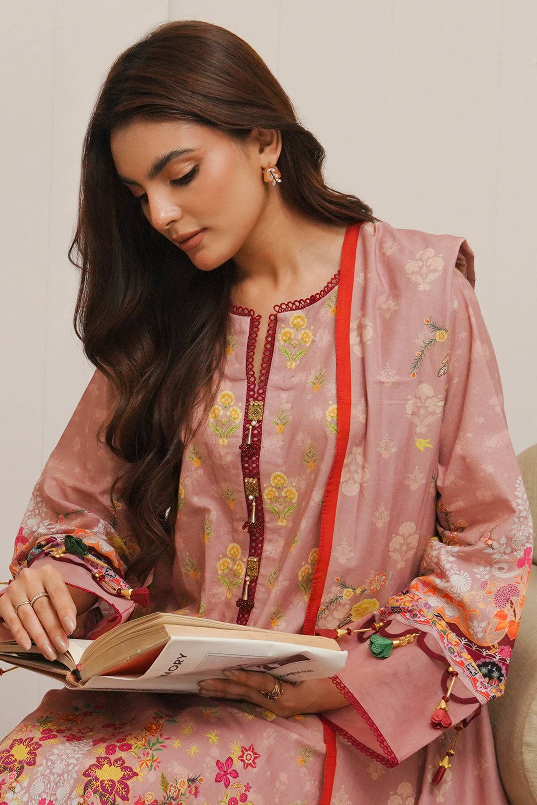 Zellbury | Unstitched 3 Piece Cambric | Shirt Shalwar Dupatta - 0041 by Maria Faisal - Registered Vendor of : Zellbury Women - type : Essential Unstitched - 100% original wedding dresses