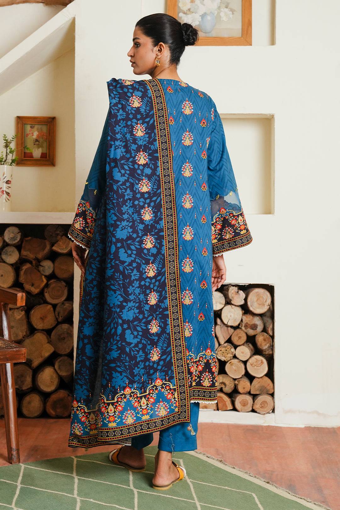 Zellbury | Unstitched 3 Piece Cambric | Shirt Shalwar Dupatta - 0042 by Maria Faisal - Registered Vendor of : Zellbury Women - type : Essential Unstitched - 100% original wedding dresses
