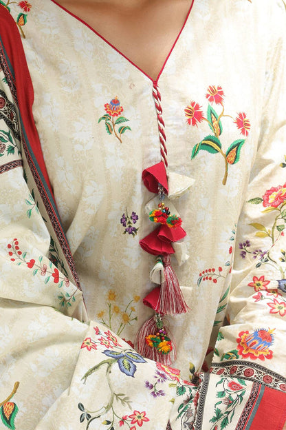 Zellbury | Unstitched 3 Piece Cambric | Shirt Shalwar Dupatta - 0044 by Maria Faisal - Registered Vendor of : Zellbury Women - type : Essential Unstitched - 100% original wedding dresses