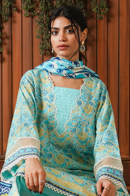 Zellbury | Unstitched 3 Piece Cambric | Shirt Shalwar Dupatta - 0046 by Maria Faisal - Registered Vendor of : Zellbury Women - type : Essential Unstitched - 100% original wedding dresses