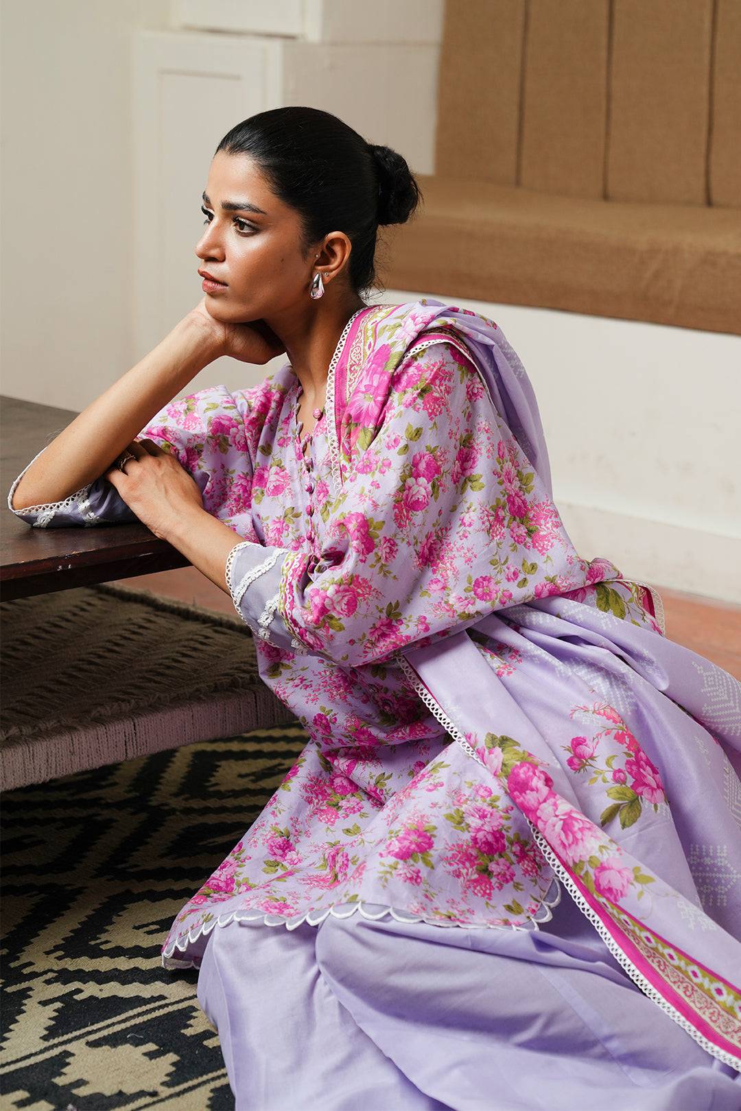 Zellbury | Unstitched 3 Piece Cambric | Shirt Shalwar Dupatta - 0047 by Maria Faisal - Registered Vendor of : Zellbury Women - type : Essential Unstitched - 100% original wedding dresses