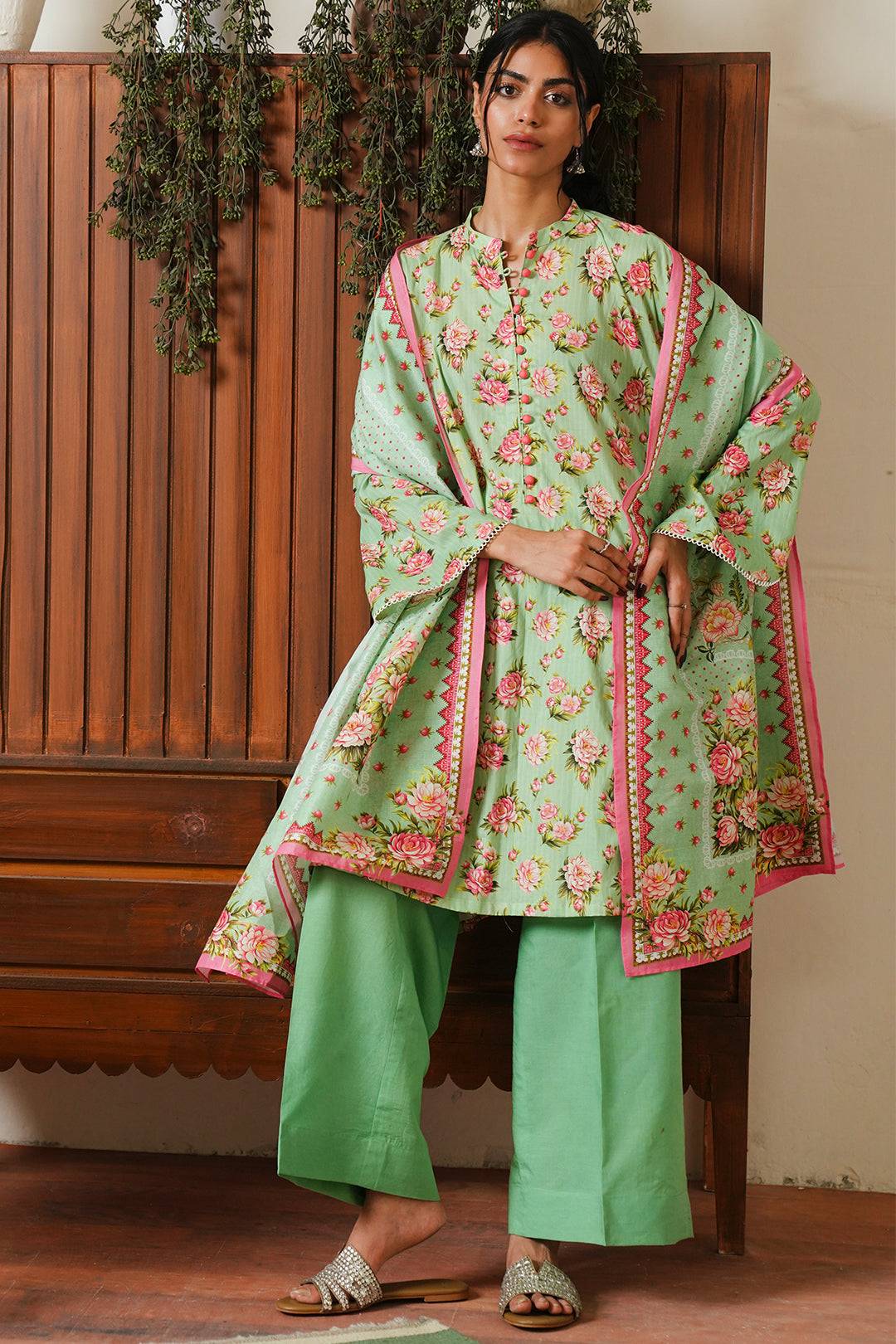 Zellbury | Unstitched 3 Piece Cambric | Shirt Shalwar Dupatta - 0048 by Maria Faisal - Registered Vendor of : Zellbury Women - type : Essential Unstitched - 100% original wedding dresses