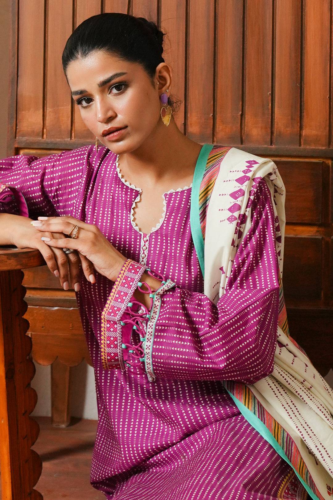 Zellbury | Unstitched 3 Piece Cambric | Shirt Shalwar Dupatta - 0052 by Maria Faisal - Registered Vendor of : Zellbury Women - type : Essential Unstitched - 100% original wedding dresses