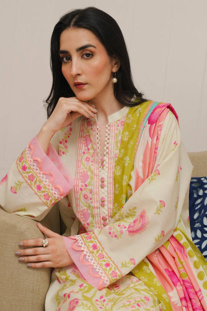 Zellbury | Unstitched 3 Piece Cambric | Shirt Shalwar Dupatta - 0057 by Maria Faisal - Registered Vendor of : Zellbury Women - type : Essential Unstitched - 100% original wedding dresses