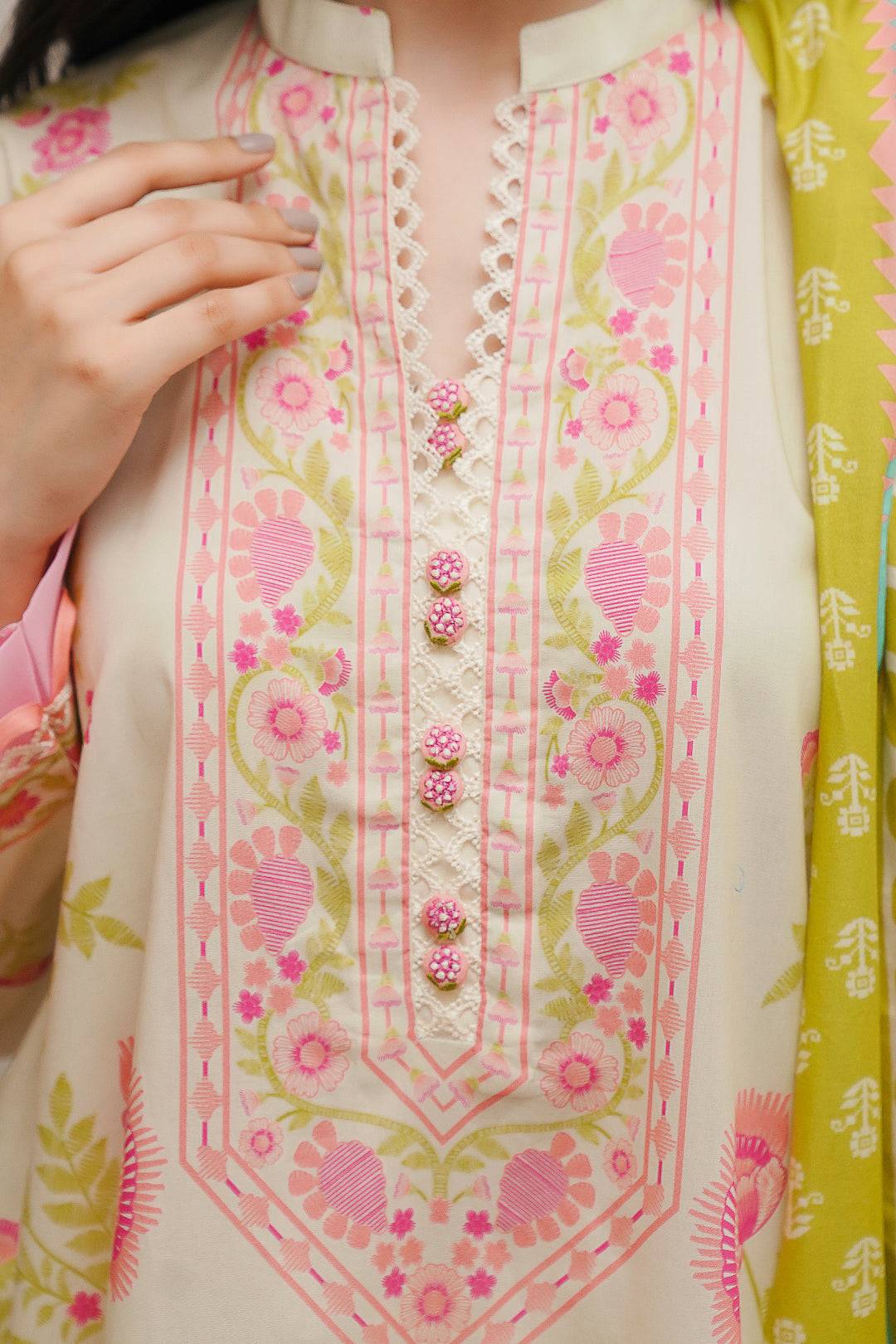 Zellbury | Unstitched 3 Piece Cambric | Shirt Shalwar Dupatta - 0057 by Maria Faisal - Registered Vendor of : Zellbury Women - type : Essential Unstitched - 100% original wedding dresses