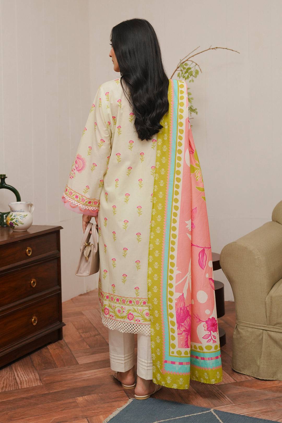 Zellbury | Unstitched 3 Piece Cambric | Shirt Shalwar Dupatta - 0057 by Maria Faisal - Registered Vendor of : Zellbury Women - type : Essential Unstitched - 100% original wedding dresses