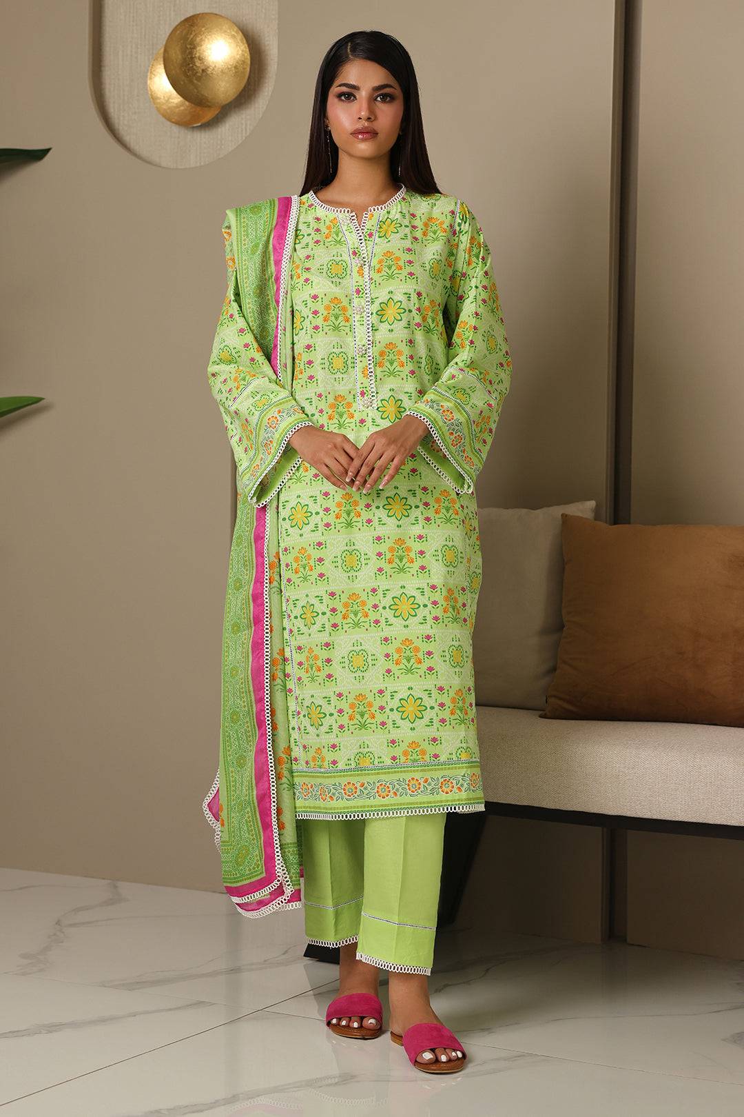 Zellbury | Unstitched 3 Piece Cambric | Shirt Shalwar Dupatta - 0115 by Maria Faisal - Registered Vendor of : Zellbury Women - type : Essential Unstitched - 100% original wedding dresses