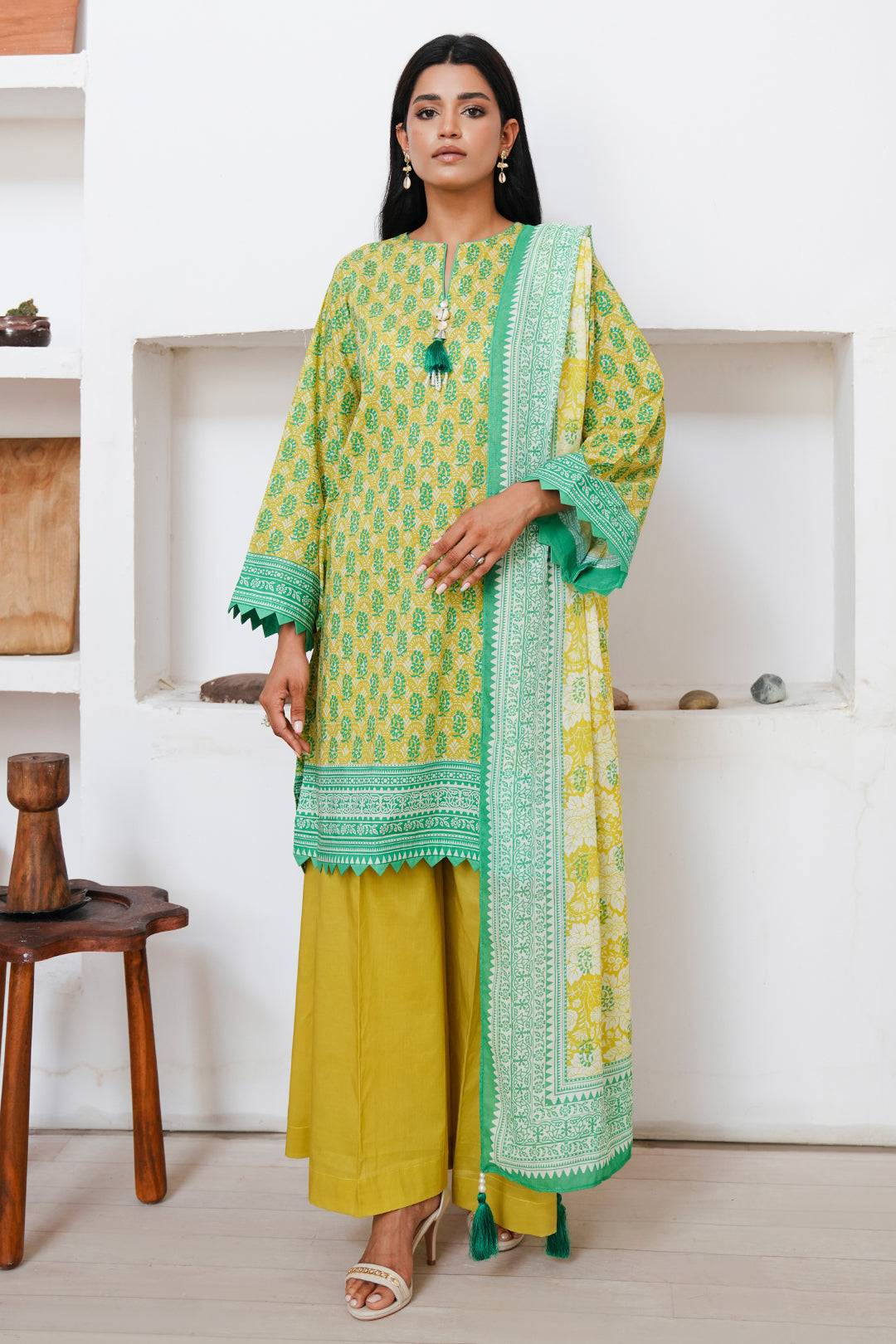 Zellbury | Unstitched 3 Piece Cambric | Shirt Shalwar Dupatta - 0117 by Maria Faisal - Registered Vendor of : Zellbury Women - type : Essential Unstitched - 100% original wedding dresses