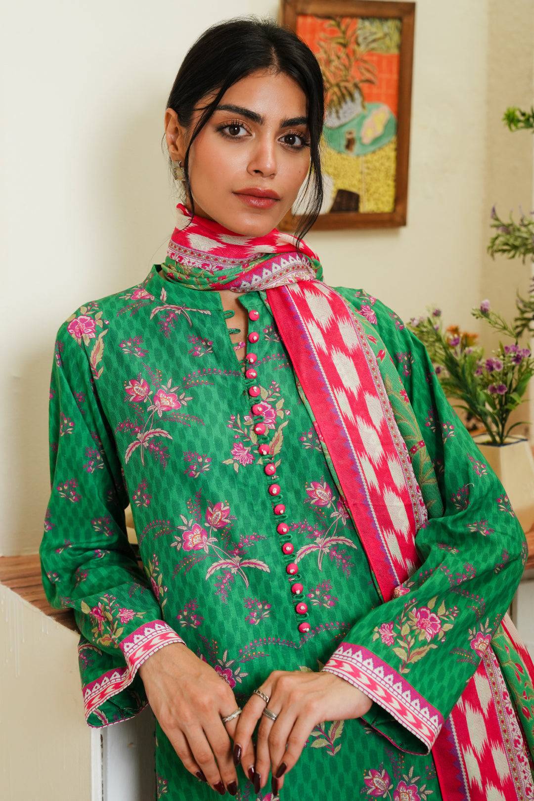 Zellbury | Unstitched 3 Piece Cambric | Shirt Shalwar Dupatta - 0118 by Maria Faisal - Registered Vendor of : Zellbury Women - type : Essential Unstitched - 100% original wedding dresses
