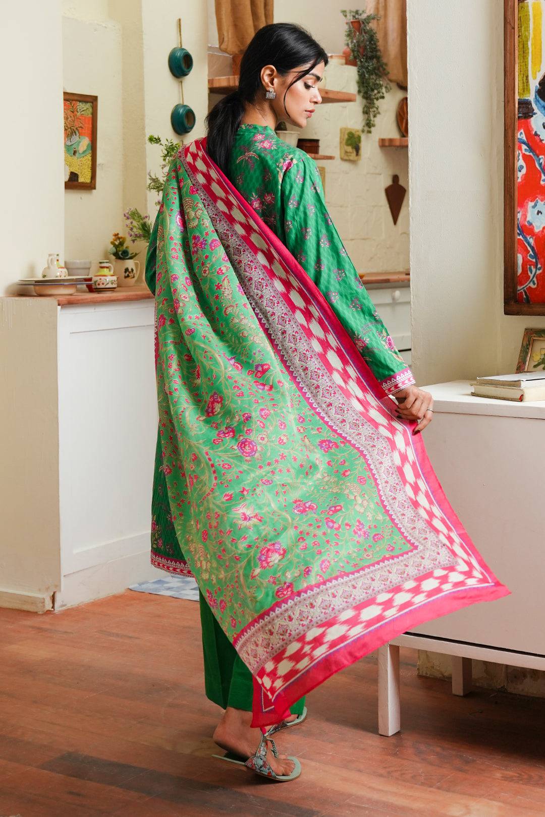 Zellbury | Unstitched 3 Piece Cambric | Shirt Shalwar Dupatta - 0118 by Maria Faisal - Registered Vendor of : Zellbury Women - type : Essential Unstitched - 100% original wedding dresses