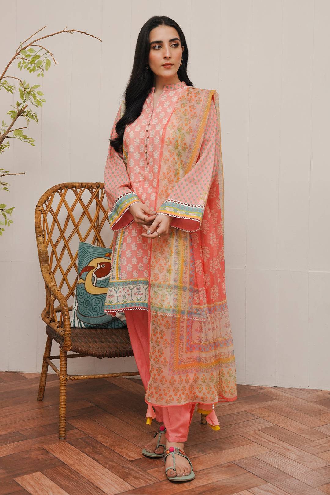 Zellbury | Unstitched 3 Piece Cambric | Shirt Shalwar Dupatta - 0119 by Maria Faisal - Registered Vendor of : Zellbury Women - type : Essential Unstitched - 100% original wedding dresses