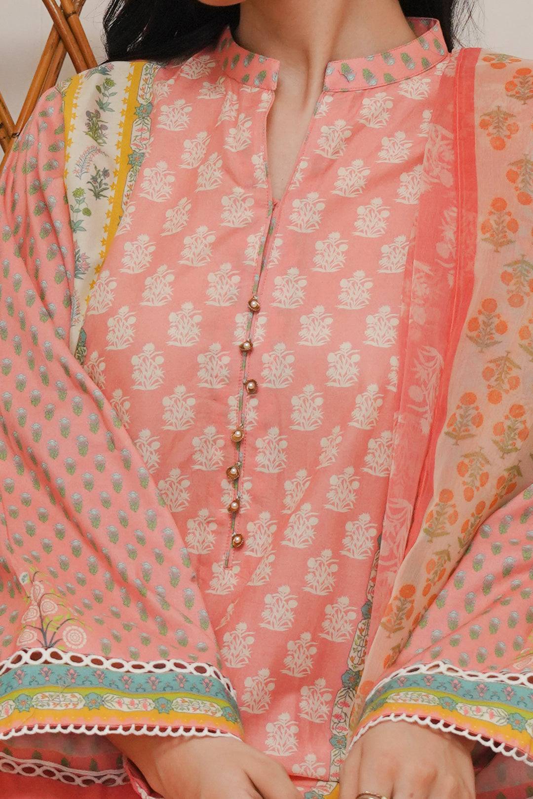 Zellbury | Unstitched 3 Piece Cambric | Shirt Shalwar Dupatta - 0119 by Maria Faisal - Registered Vendor of : Zellbury Women - type : Essential Unstitched - 100% original wedding dresses
