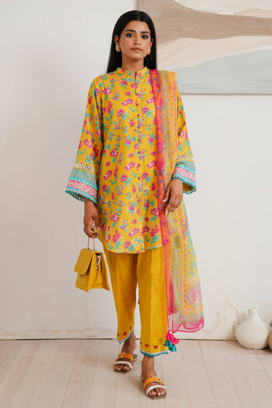 Zellbury | Unstitched 3 Piece Cambric | Shirt Shalwar Dupatta - 0120 by Maria Faisal - Registered Vendor of : Zellbury Women - type : Essential Unstitched - 100% original wedding dresses