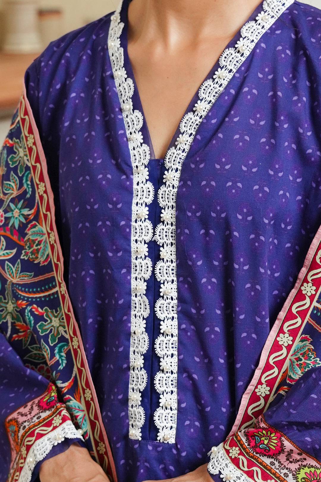 Zellbury | Unstitched 3 Piece Cambric | Shirt Shalwar Dupatta - 0121 by Maria Faisal - Registered Vendor of : Zellbury Women - type : Essential Unstitched - 100% original wedding dresses