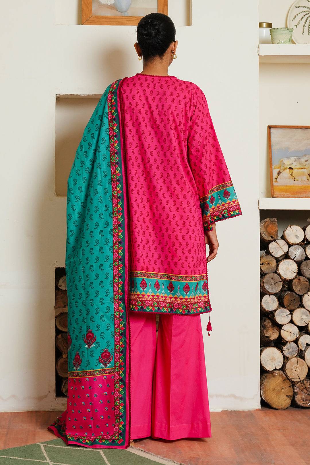 Zellbury | Unstitched 3 Piece Cambric | Shirt Shalwar Dupatta - 0123 by Maria Faisal - Registered Vendor of : Zellbury Women - type : Essential Unstitched - 100% original wedding dresses