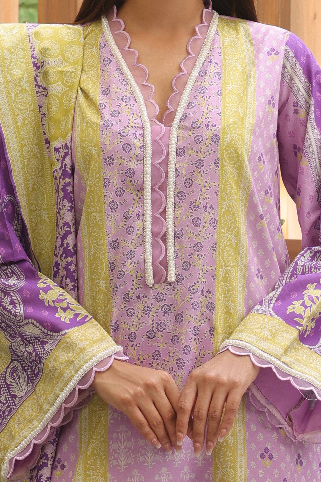 Zellbury | Unstitched 3 Piece Cambric | Shirt Shalwar Dupatta - 0125 by Maria Faisal - Registered Vendor of : Zellbury Women - type : Essential Unstitched - 100% original wedding dresses