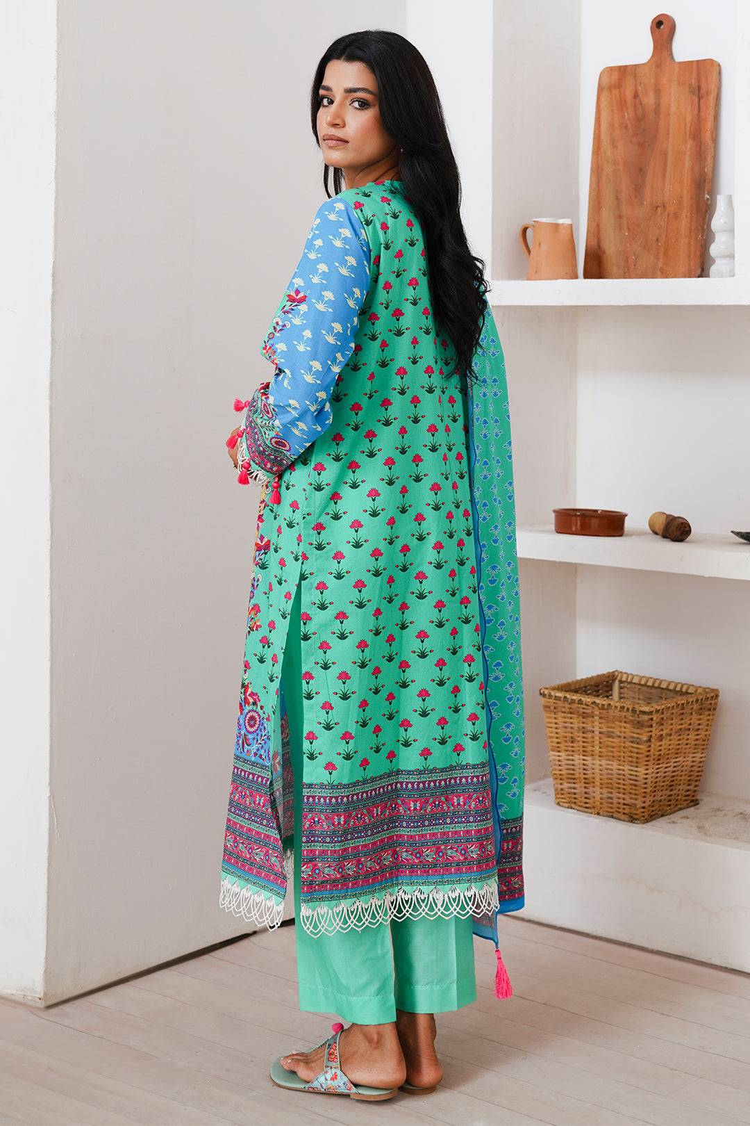 Zellbury | Unstitched 3 Piece Cambric | Shirt Shalwar Dupatta - 0126 by Maria Faisal - Registered Vendor of : Zellbury Women - type : Essential Unstitched - 100% original wedding dresses