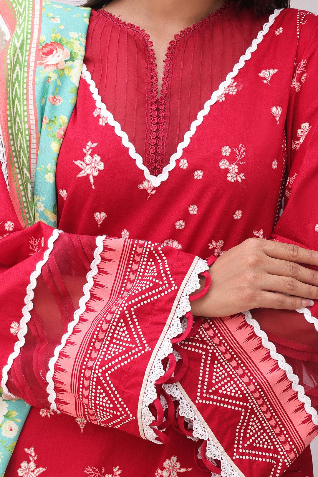 Zellbury | Unstitched 3 Piece Cambric | Shirt Shalwar Dupatta - 0136 by Maria Faisal - Registered Vendor of : Zellbury Women - type : Essential Unstitched - 100% original wedding dresses