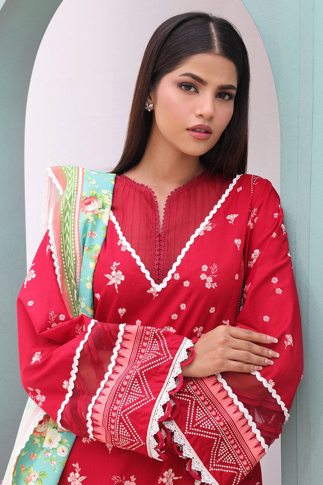 Zellbury | Unstitched 3 Piece Cambric | Shirt Shalwar Dupatta - 0136 by Maria Faisal - Registered Vendor of : Zellbury Women - type : Essential Unstitched - 100% original wedding dresses