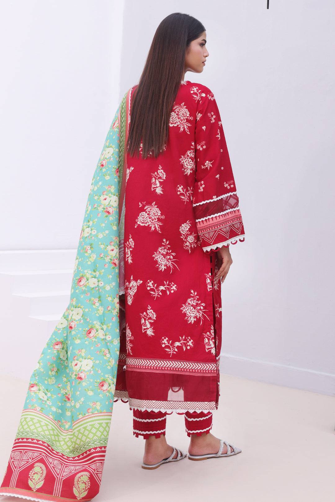 Zellbury | Unstitched 3 Piece Cambric | Shirt Shalwar Dupatta - 0136 by Maria Faisal - Registered Vendor of : Zellbury Women - type : Essential Unstitched - 100% original wedding dresses