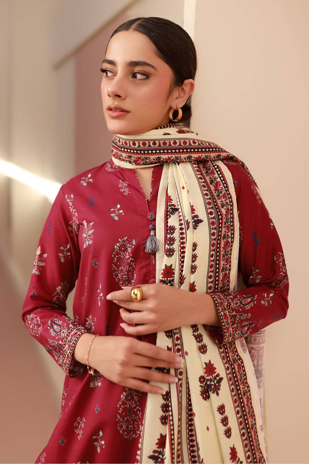 Zellbury | Unstitched 3 Piece Cambric | Shirt Shalwar Dupatta - 0625 by Maria Faisal - Registered Vendor of : Zellbury Women - type : Essential Unstitched - 100% original wedding dresses