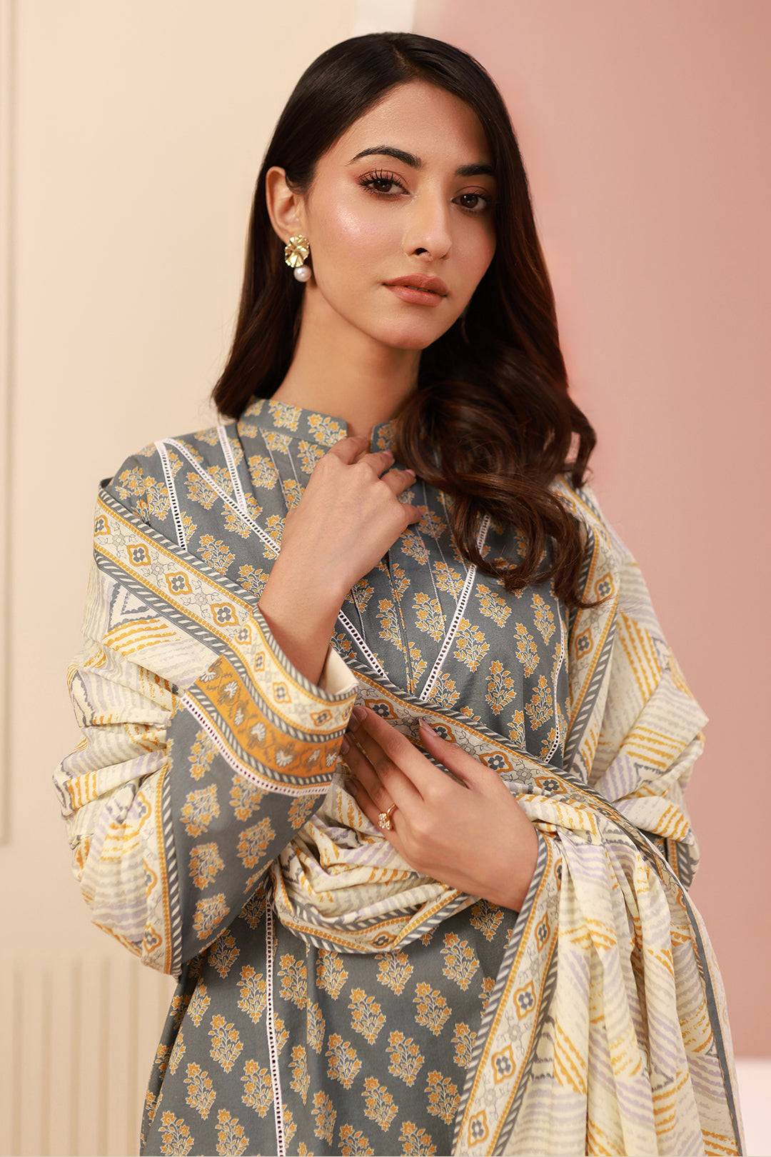 Zellbury | Unstitched 3 Piece Cambric | Shirt Shalwar Dupatta - 0626 by Maria Faisal - Registered Vendor of : Zellbury Women - type : Essential Unstitched - 100% original wedding dresses