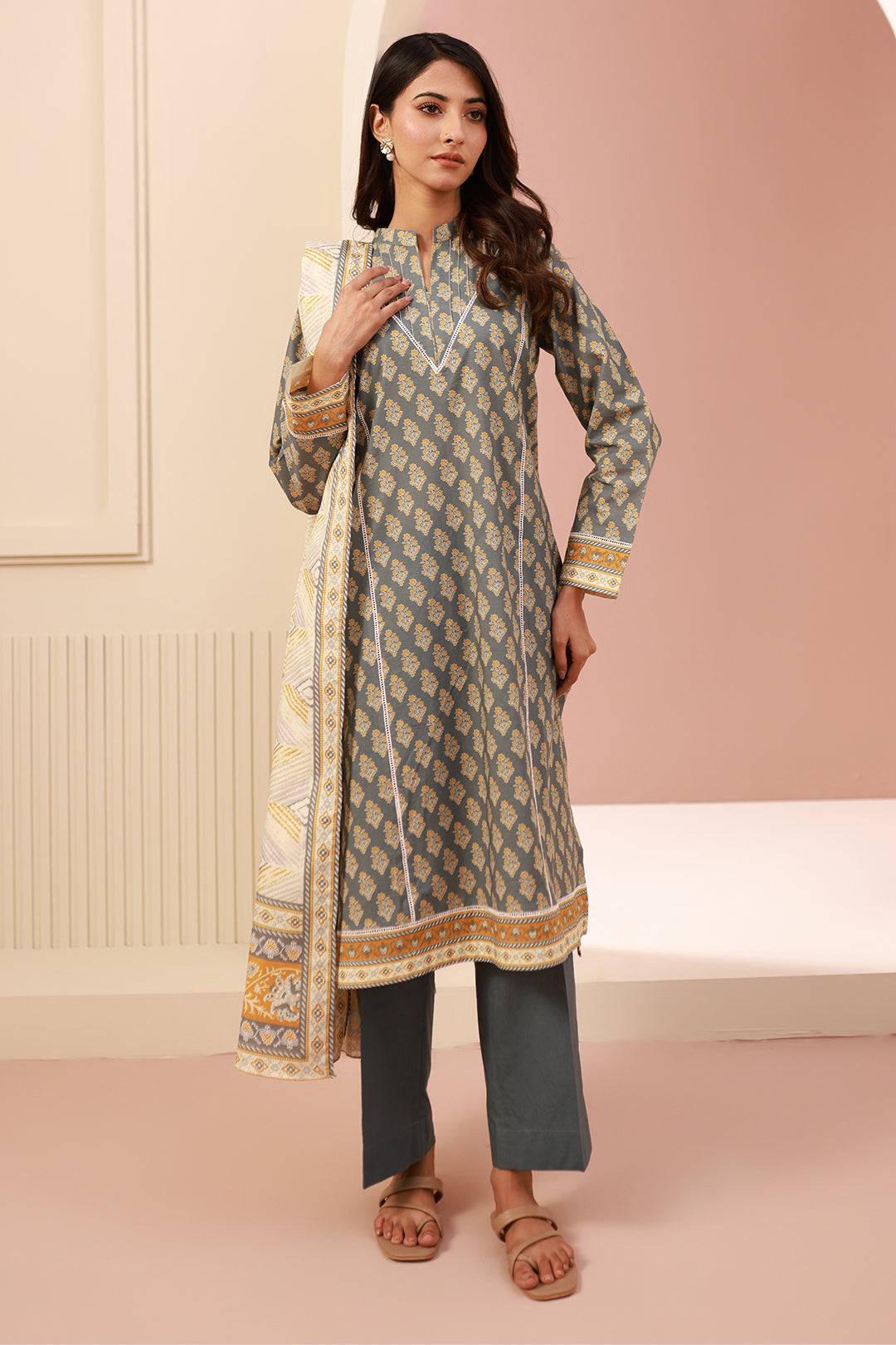Zellbury | Unstitched 3 Piece Cambric | Shirt Shalwar Dupatta - 0626 by Maria Faisal - Registered Vendor of : Zellbury Women - type : Essential Unstitched - 100% original wedding dresses