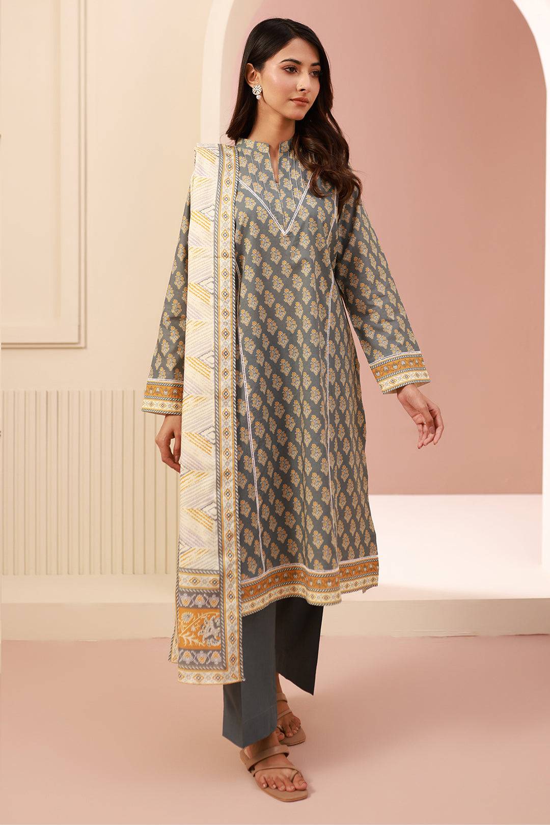 Zellbury | Unstitched 3 Piece Cambric | Shirt Shalwar Dupatta - 0626 by Maria Faisal - Registered Vendor of : Zellbury Women - type : Essential Unstitched - 100% original wedding dresses