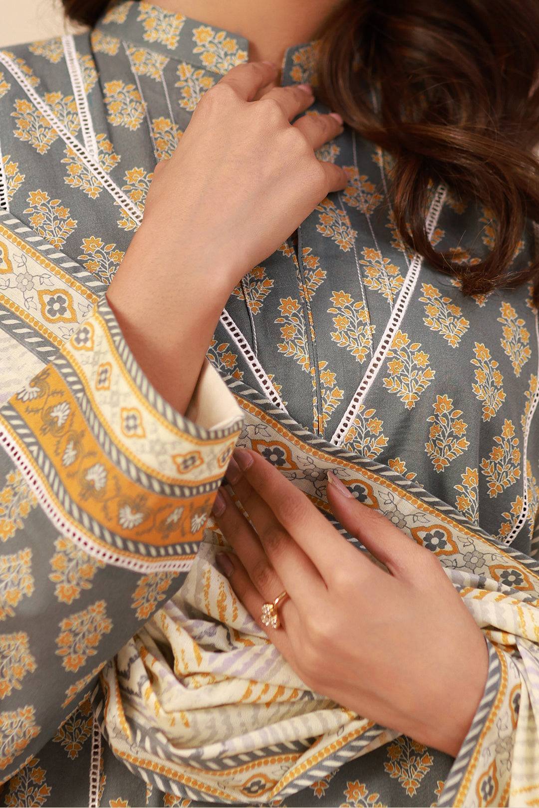 Zellbury | Unstitched 3 Piece Cambric | Shirt Shalwar Dupatta - 0626 by Maria Faisal - Registered Vendor of : Zellbury Women - type : Essential Unstitched - 100% original wedding dresses