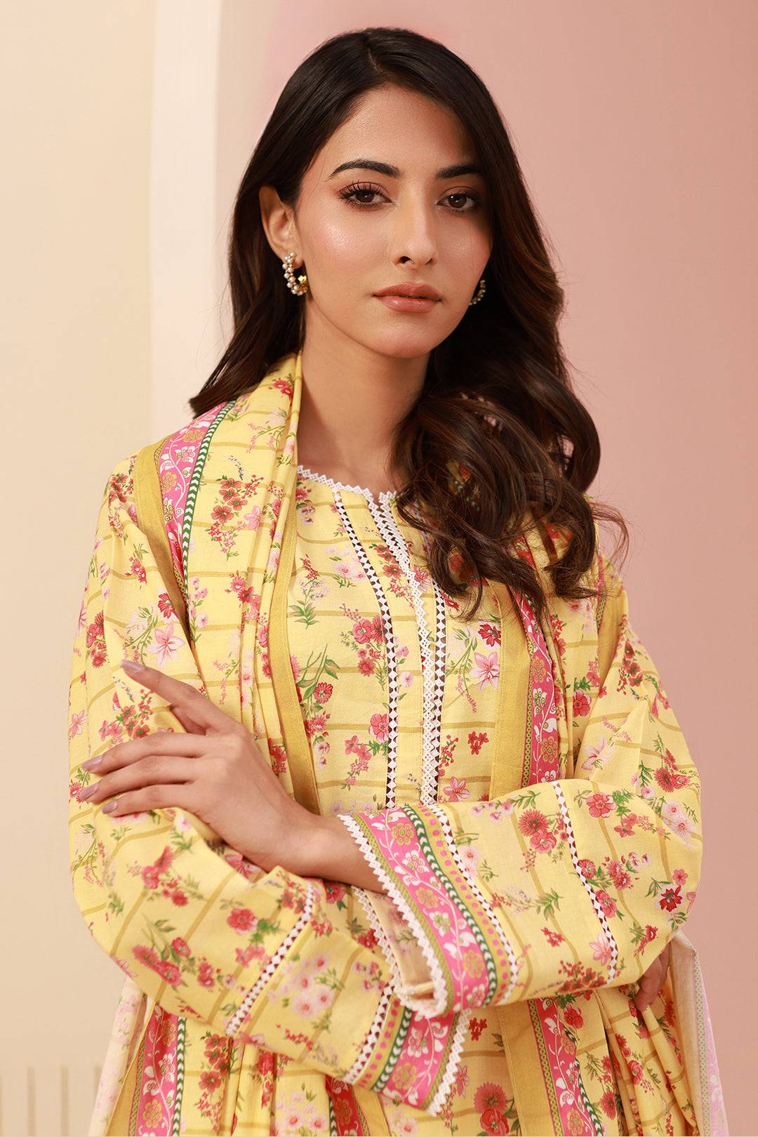 Zellbury | Unstitched 3 Piece Cambric | Shirt Shalwar Dupatta - 0627 by Maria Faisal - Registered Vendor of : Zellbury Women - type : Essential Unstitched - 100% original wedding dresses