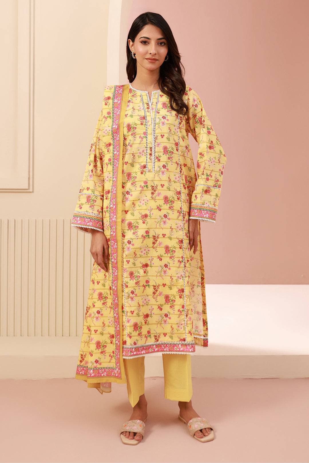 Zellbury | Unstitched 3 Piece Cambric | Shirt Shalwar Dupatta - 0627 by Maria Faisal - Registered Vendor of : Zellbury Women - type : Essential Unstitched - 100% original wedding dresses