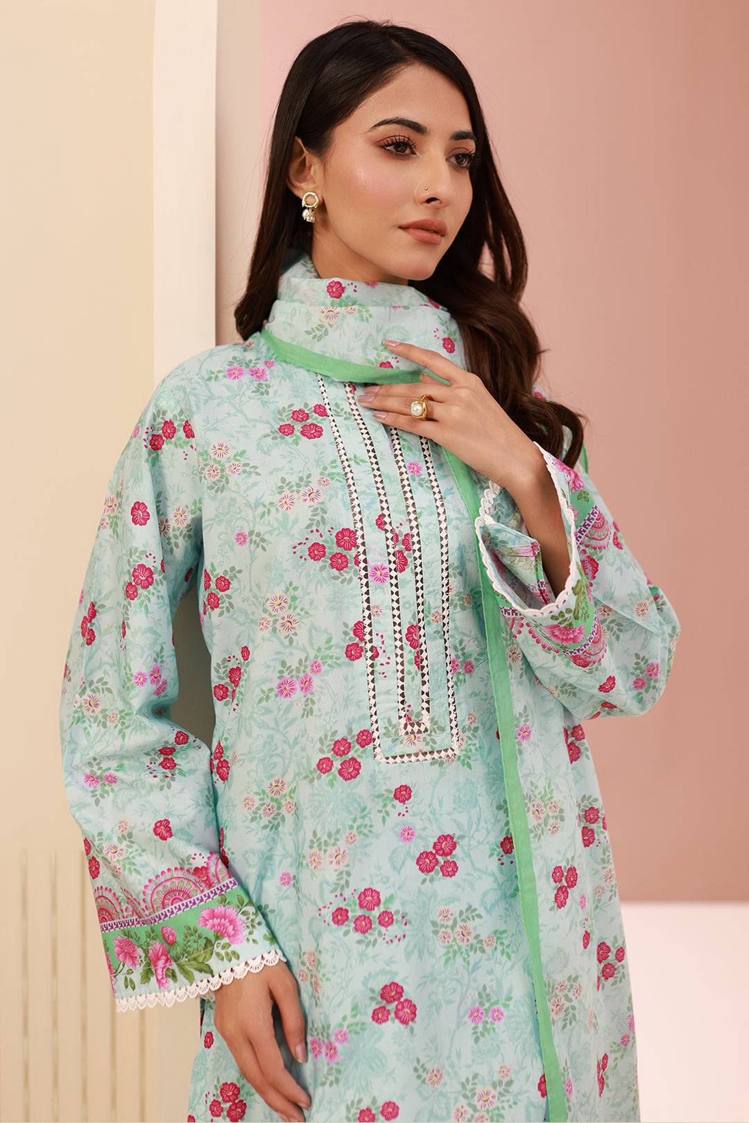Zellbury | Unstitched 3 Piece Cambric | Shirt Shalwar Dupatta - 0629 by Maria Faisal - Registered Vendor of : Zellbury Women - type : Essential Unstitched - 100% original wedding dresses