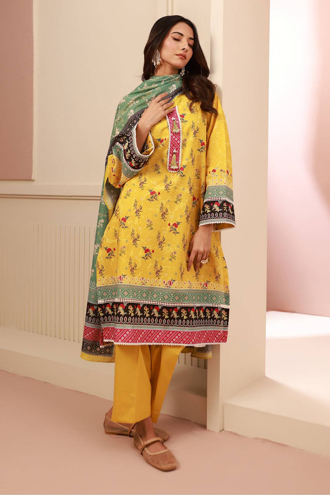 Zellbury | Unstitched 3 Piece Cambric | Shirt Shalwar Dupatta - 0631 by Maria Faisal - Registered Vendor of : Zellbury Women - type : Essential Unstitched - 100% original wedding dresses