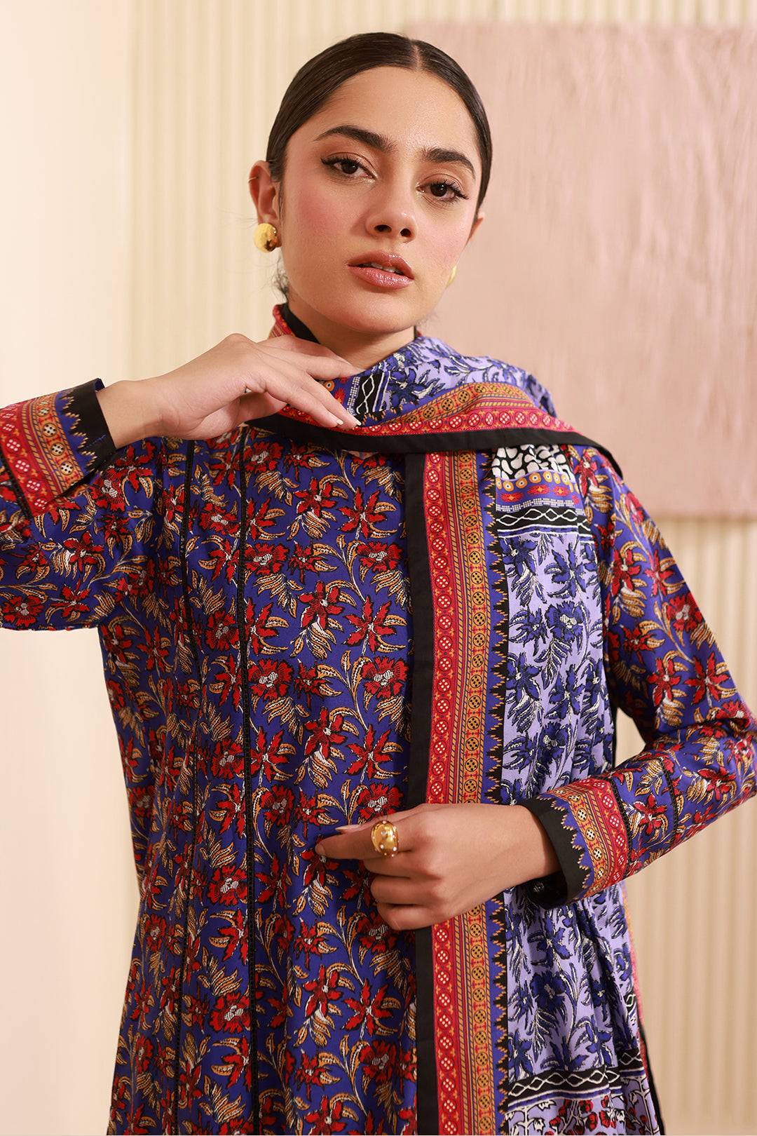 Zellbury | Unstitched 3 Piece Cambric | Shirt Shalwar Dupatta - 0632 by Maria Faisal - Registered Vendor of : Zellbury Women - type : Essential Unstitched - 100% original wedding dresses